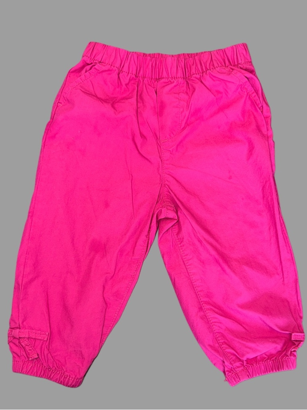 Baby Gap Pull-On Parachute Cargo Pants | Bright Pink | 18-24 Months | Good Cond.